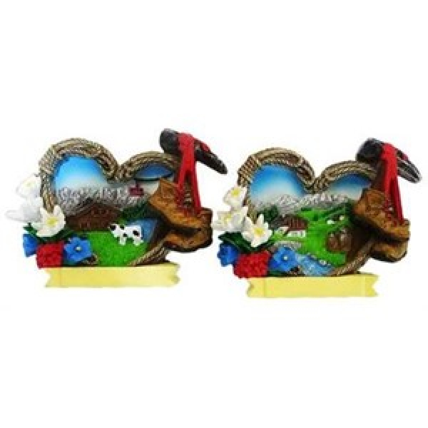 Magnet Sommer Herz Bergschuh 2fach